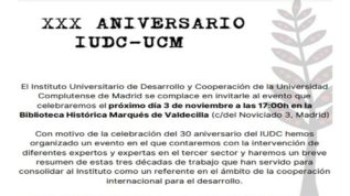 Celebración del XXX Aniversario del IUDC
