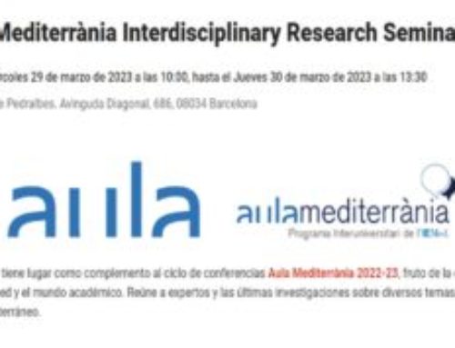 Aula Mediterrània: Interdisciplinary Research Seminar